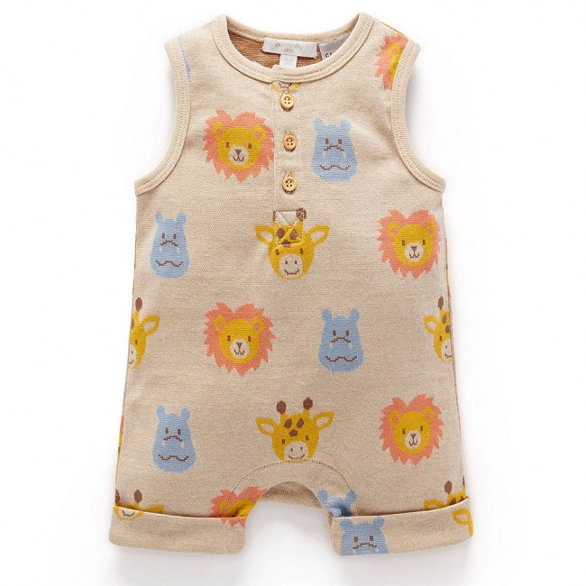 Purebaby Happy Faces Jacquard Onesie