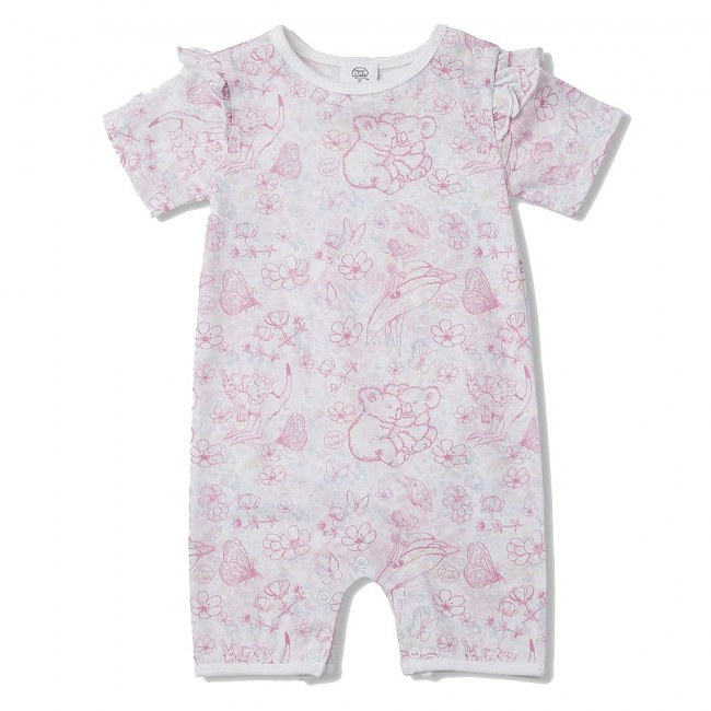 May Gibbs Rose Frill Romper - Fairy Floss