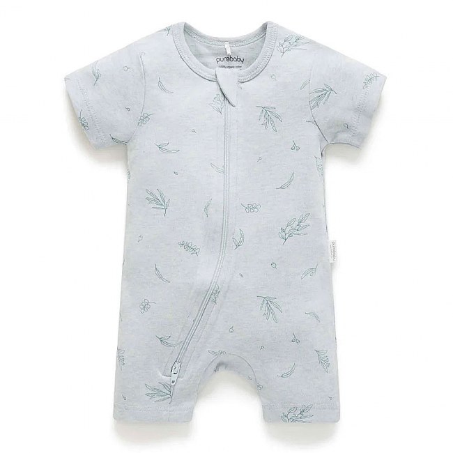 Purebaby Mint Eucalyptus Zipsuit