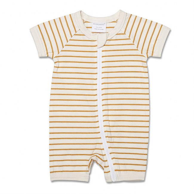 Marquise Mustard Stripe Zipsuit