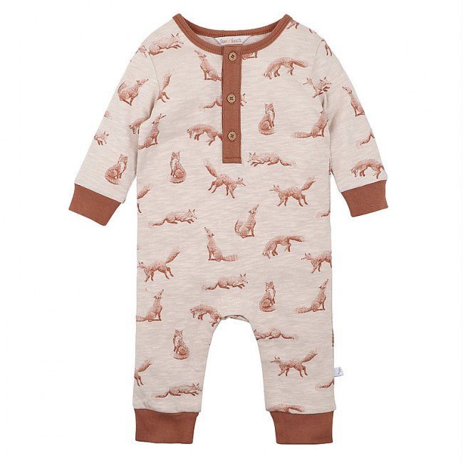 Fox & Finch Nevada Print Henley Romper