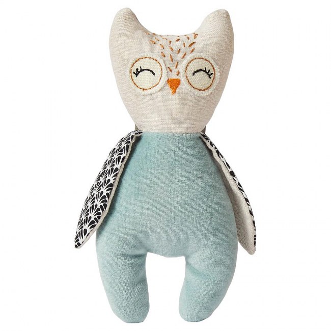 Owl & Rattle Soft Toy