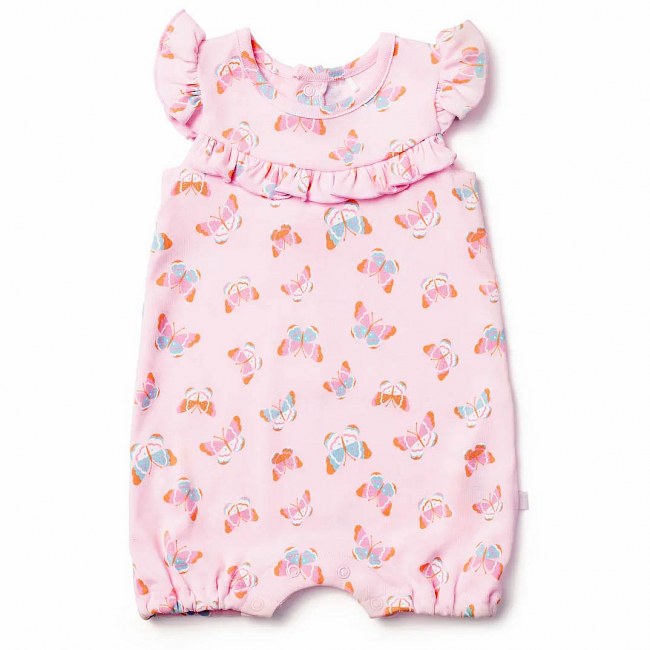 Marquise Pink Butterfly Frill Romper