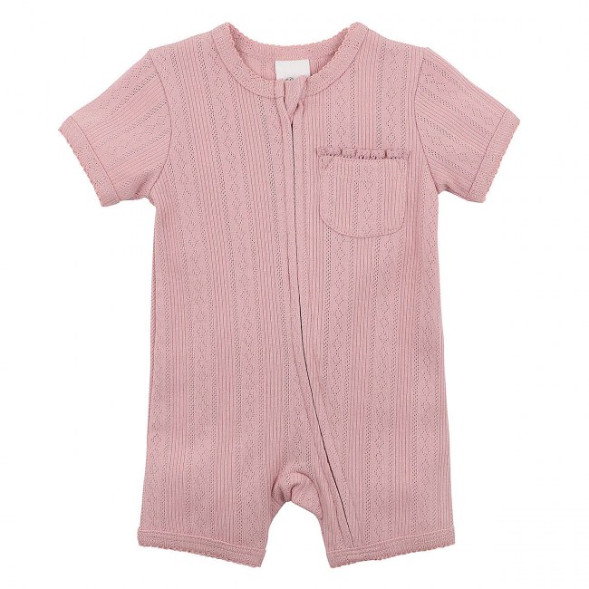 Bébé Dusty Pink Pointelle Romper