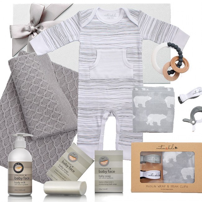Emotion and Kids Grey Scribble Hamper