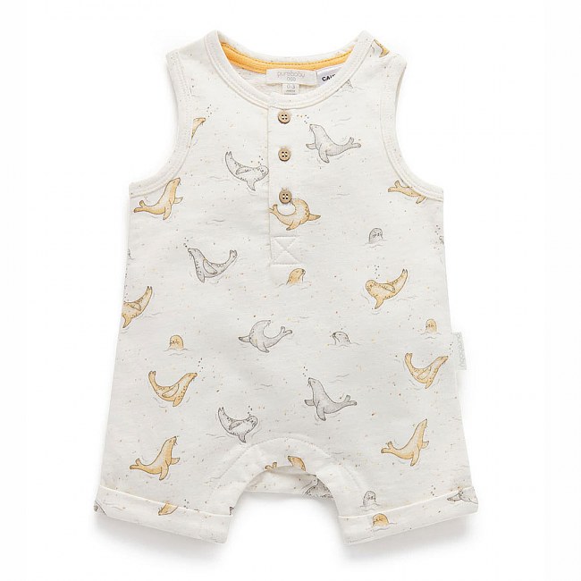 Purebaby Seal Baby Growsuit