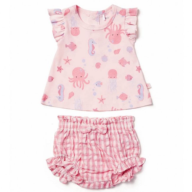 Marquise Seascape Top & Woven Bloomer Set