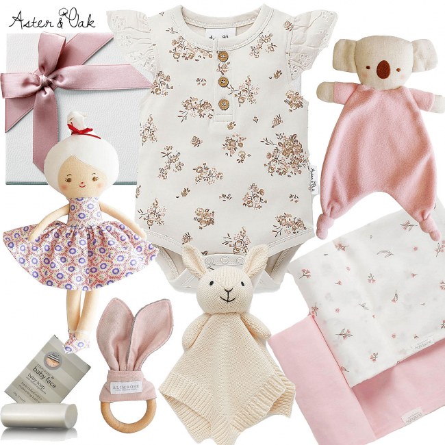 Aster & Oak Baby Girl Gift Hamper