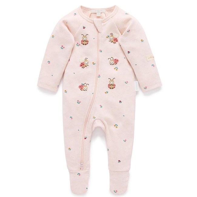 Purebaby Sweet Pea Melange Growsuit