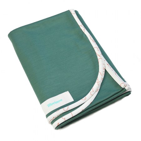 Merino Wool Baby Blanket - Olive Green