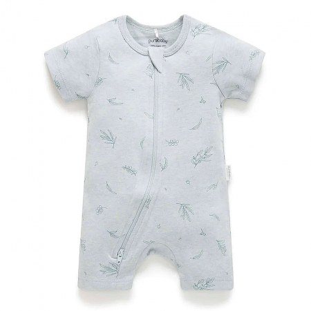 Purebaby Mint Eucalyptus Zipsuit