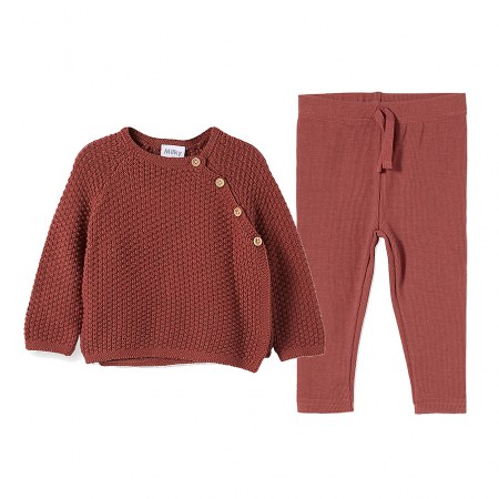 Milky Spice Knit Jacket & Pants