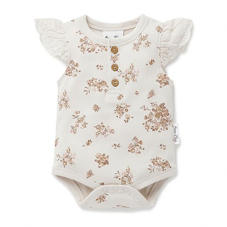 Aster & Oak Posy Floral Lace Onesie