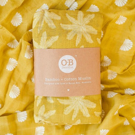 OB Designs Pear Muslin Wrap