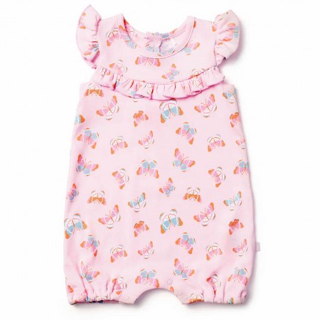 Marquise Pink Butterfly Frill Romper