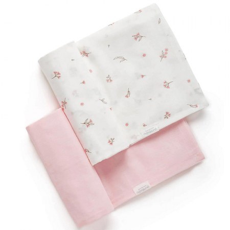 Purebaby 2 Pack Blossom Muslin Wrap