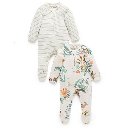 Purebaby Rumble Jungle Print Rompers