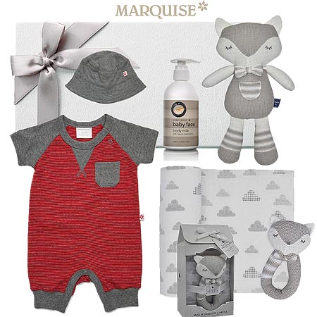 Marquise Scribble Romper & Hat Gift Set