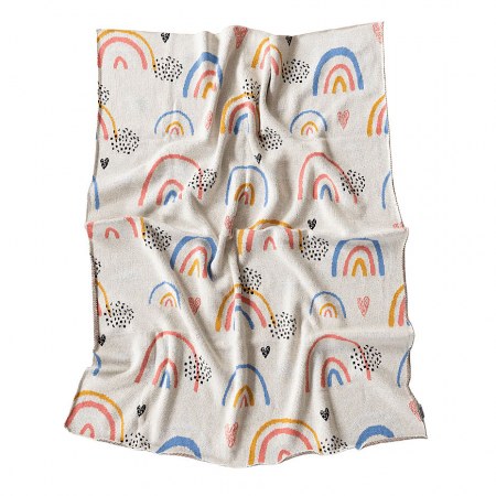 Di Lusso Rosy Rainbow Baby Blanket