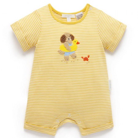 Purebaby Striped Growsuit