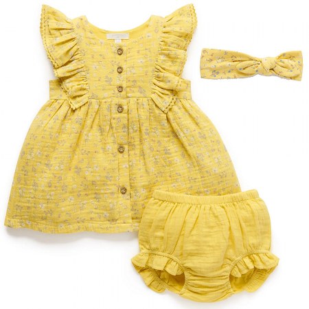 Purebaby Sunshine Dress, Bloomers & Headband
