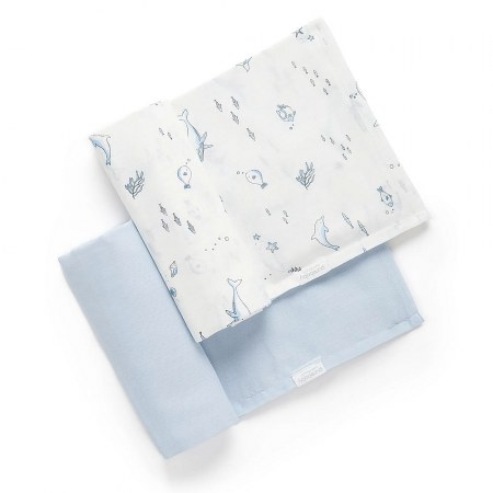 Purebaby 2 Pack Nautical Muslin Wrap