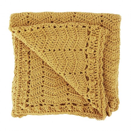 OB Designs Turmeric Crochet Blanket