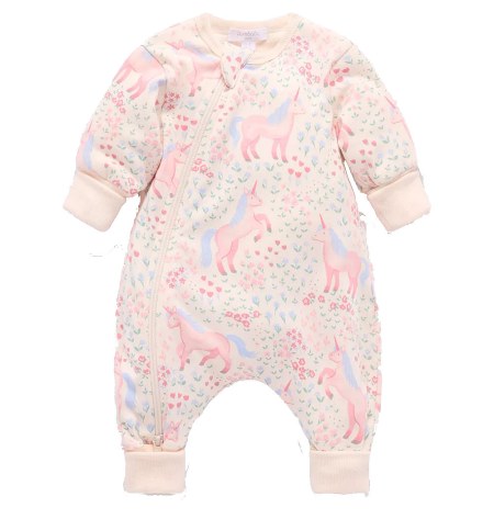 Purebaby Padded Sleeve Onesie Unicorn