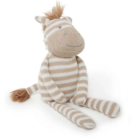 Purebaby Knitted Zebra Plush
