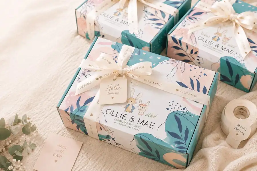 Baby gift boxes packed and ready for Australia-wide delivery