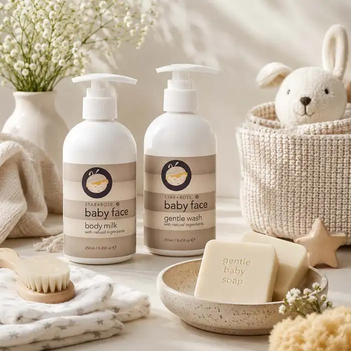 Gentle baby soaps and wash