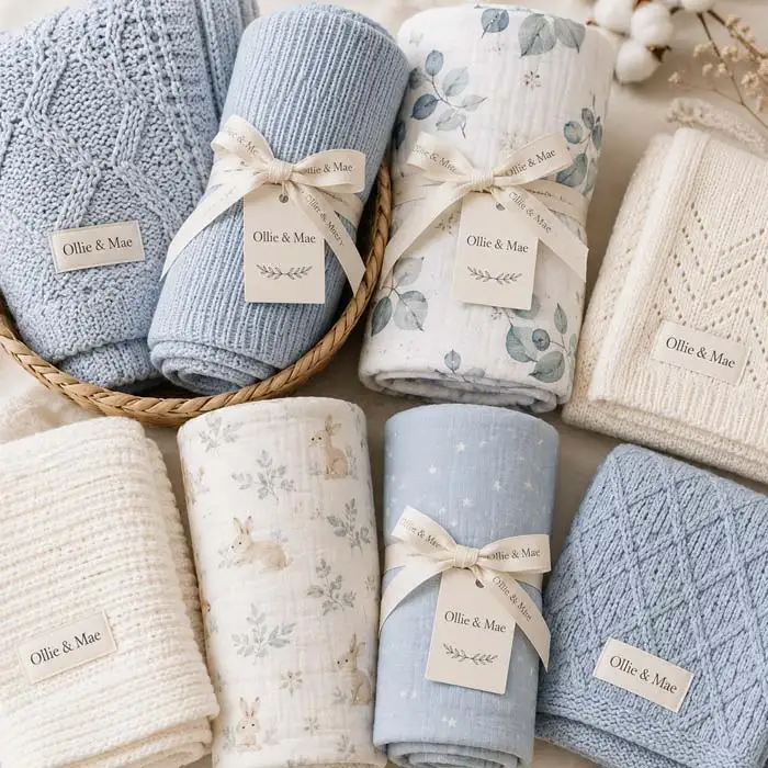 Baby blankets and muslin wraps